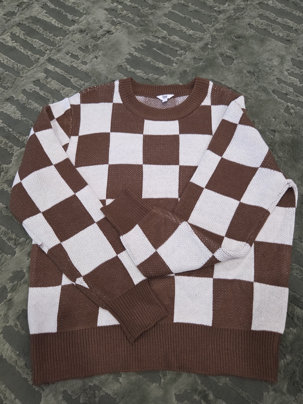 Ascot & Hart Checker Knit Sweater